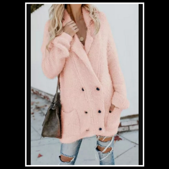 💕Pink Fuzzy Cardigan💕 - Picture 4 of 5